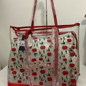 Ed Hardy Red Cherry Transparent Tote